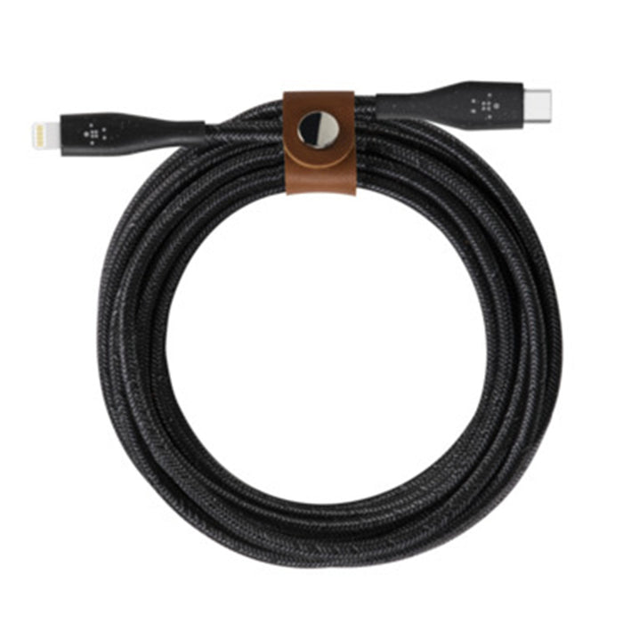 Belkin DuraTek Plus MFI Lightning to USB-C Cable (1.2m) - Black F8J243BT04-BLK 745883775484