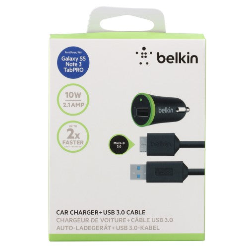 Belkin Micro Car Charge USB 3.0 Cable Galaxy S5