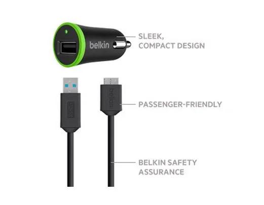 Belkin Micro Car Charge USB 3.0 Cable Galaxy S5 - LX2001 - Homewares, Outdoor, Phone Accessories, Cases, Speakers, Headphones + More -