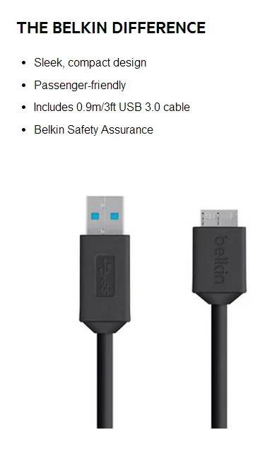 Belkin Micro Car Charge USB 3.0 Cable Galaxy S5 - LX2001 - Homewares, Outdoor, Phone Accessories, Cases, Speakers, Headphones + More -