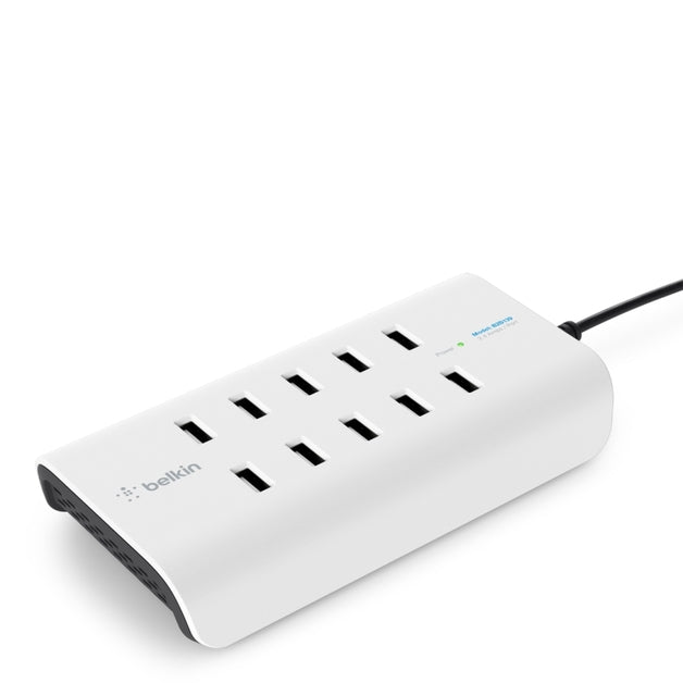 Belkin RockStar 10-Port USB Charging Station 5 V DC / 2.40 A Output - White B2B139AU