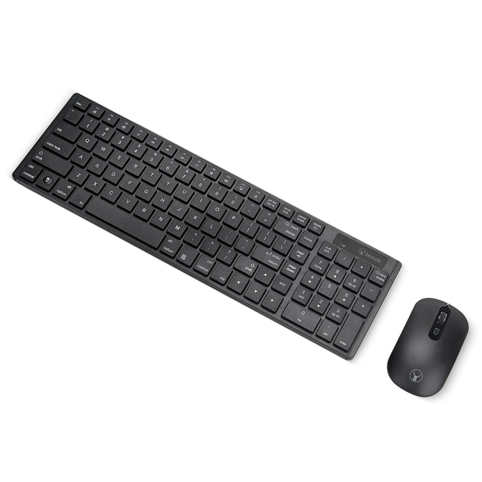 Bonelk KM-322 Slim Wireless Keyboard and Mouse Combo - Black ELK-61004-R 9352850003702