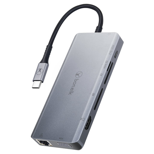 Bonelk Long-Life 13 in 1 Multiport Hub - Space Grey ELK-80029-R 9352850004167
