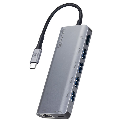 Bonelk Long-Life 7 in 1 Multiport Hub - Space Grey ELK-80028-R 9352850004150