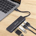Bonelk Long-Life USB-A 5-in-1 Multiport Hub (Black) - LX2001 - Homewares, Outdoor, Phone Accessories, Cases, Speakers, Headphones + More -