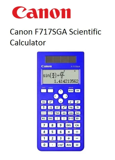 Canon F717SGA Scientific Calculator BLUE F717SGABLUE - LX2001 - Homewares, Outdoor, Phone Accessories, Cases, Speakers, Headphones + More -