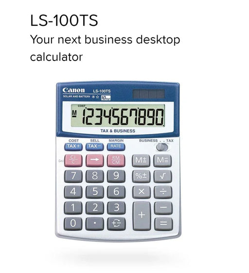 Canon LS-100TSG LS100TSG Mini Desktop Calculator LS100TS - LX2001 - Homewares, Outdoor, Phone Accessories, Cases, Speakers, Headphones + More -