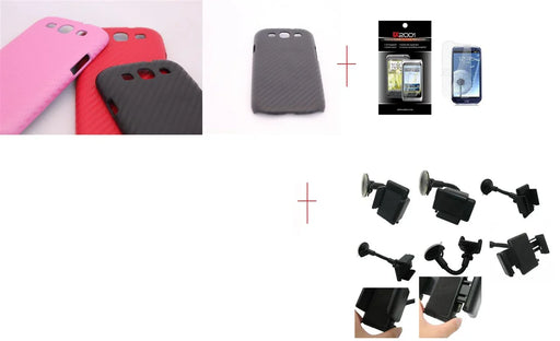 Samsung Galaxy S3 Carbon Fibre Case Car Kit Holder - LX2001 - Homewares, Outdoor, Phone Accessories, Cases, Speakers, Headphones + More -