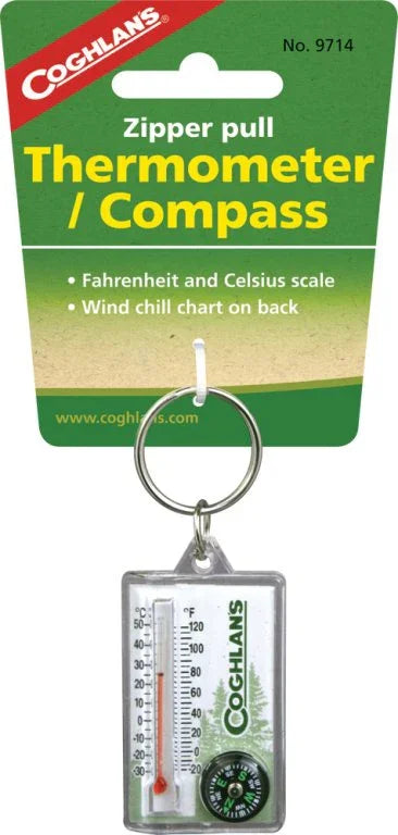 Coghlans Zipper Thermometer / Compass COG9714 - LX2001 - Homewares, Outdoor, Phone Accessories, Cases, Speakers, Headphones + More -
