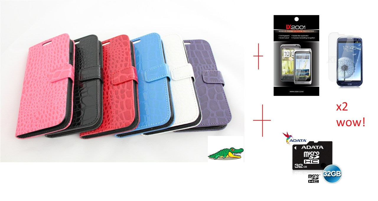 Samsung Galaxy S3 Crocodile Case 32GB MicroSD
