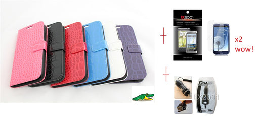 Samsung Galaxy S3 Crocodile Case + Car Charger