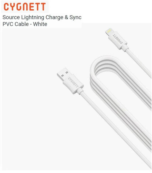 Cygnett Lightning 3M Charge Sync Cable WHITE CY2014PCCSL - LX2001 - Homewares, Outdoor, Phone Accessories, Cases, Speakers, Headphones + More -