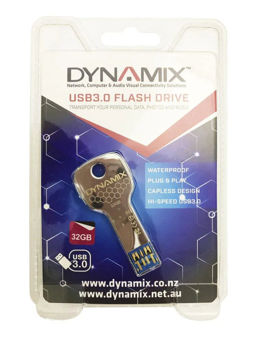 DYNAMIX 32GB USB 3.0 Key Flash Drive U3-KFD32GB - LX2001 - Homewares, Outdoor, Phone Accessories, Cases, Speakers, Headphones + More -