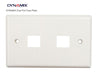 DYNAMIX Dual Port Face Plate for 110 / Keystone Jacks / RJ45 / RJ-45 + 2 x Jack FP-110-DUAL + (2X) FP-C6-007