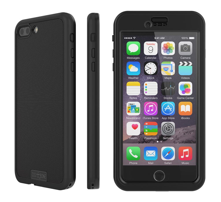 Apple iPhone 7 Plus Dog & Bone Wetsuit Impact Waterproof Rugged Case BLACK DAB-IP7PW003