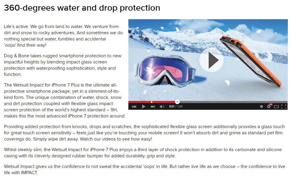 Apple iPhone 7 Plus Dog & Bone Wetsuit Impact Waterproof Rugged Case WHITE DAB-IP7PW002 - LX2001 - Homewares, Outdoor, Phone Accessories, Cases, Speakers, Headphones + More -