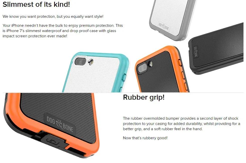 Apple iPhone 7 Plus Dog & Bone Wetsuit Impact Waterproof Rugged Case WHITE DAB-IP7PW002 - LX2001 - Homewares, Outdoor, Phone Accessories, Cases, Speakers, Headphones + More -