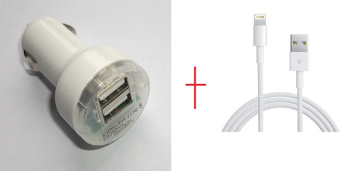 iPhone 5C Dual USB Car Charger + USB PC Cable