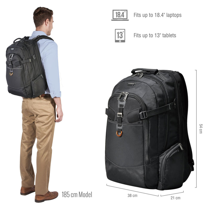 EVERKI Titan 18.4" Business Travel Friendly Laptop Backpack - Black EKP120