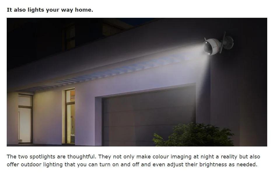 EZVIZ C3W PRO 2MP Outdoor WiFi Smart Home Camera with Colour Night Vision. 2.8mm - LX2001 - Homewares, Outdoor, Phone Accessories, Cases, Speakers, Headphones + More -