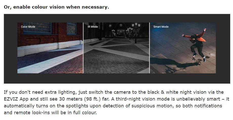 EZVIZ C3W PRO 2MP Outdoor WiFi Smart Home Camera with Colour Night Vision. 2.8mm - LX2001 - Homewares, Outdoor, Phone Accessories, Cases, Speakers, Headphones + More -