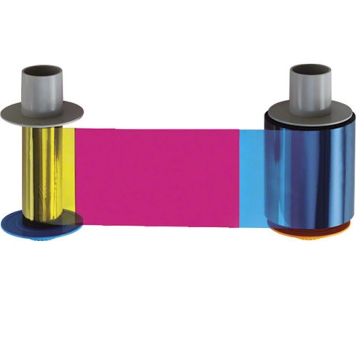 Fargo YMCKK Full-Color Ribbon with Black Resin Panels for HDP5000 Printers 84052