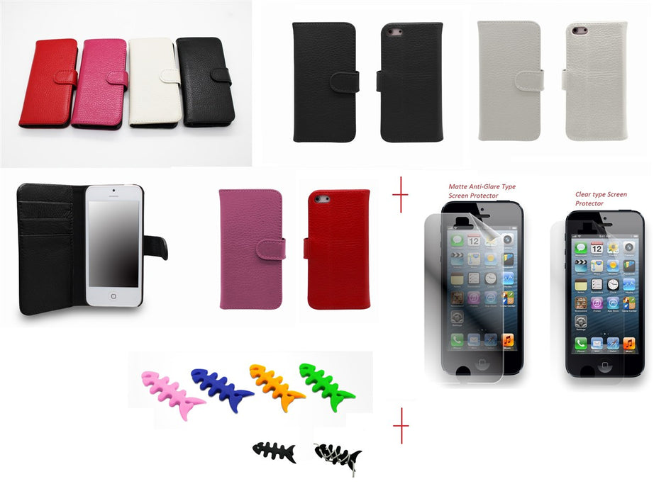 Iphone 5 Genuine Leather + Screen Protector