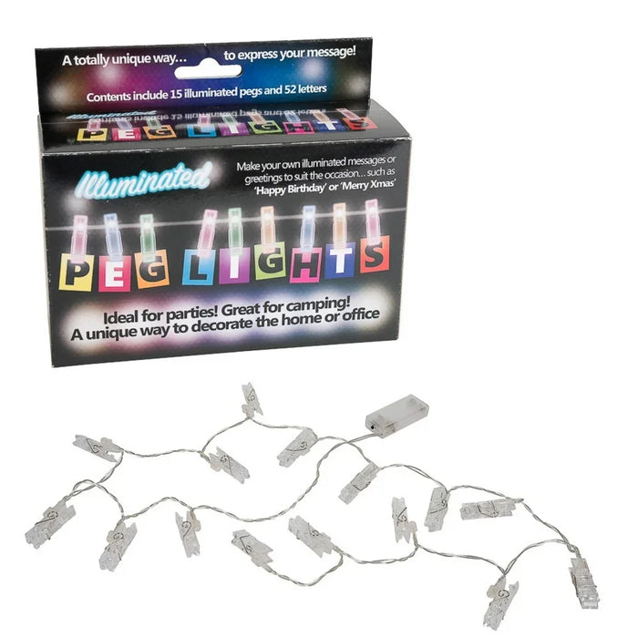 Funtime Gifts Illuminated LED Peg Lights LF6580 5023664000624 - LX2001 - Homewares, Outdoor, Phone Accessories, Cases, Speakers, Headphones + More -