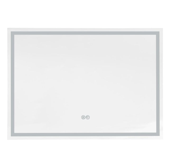 Goldair Bathroom Mirror Square Backlit Mirror H: 500mm, W: 700mm Warm White