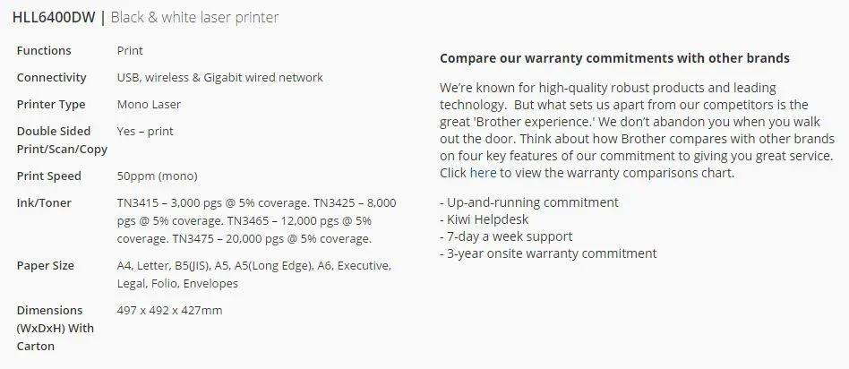 Brother HLL6400DW Laser Printer - LX2001 - Homewares, Outdoor, Phone Accessories, Cases, Speakers, Headphones + More -