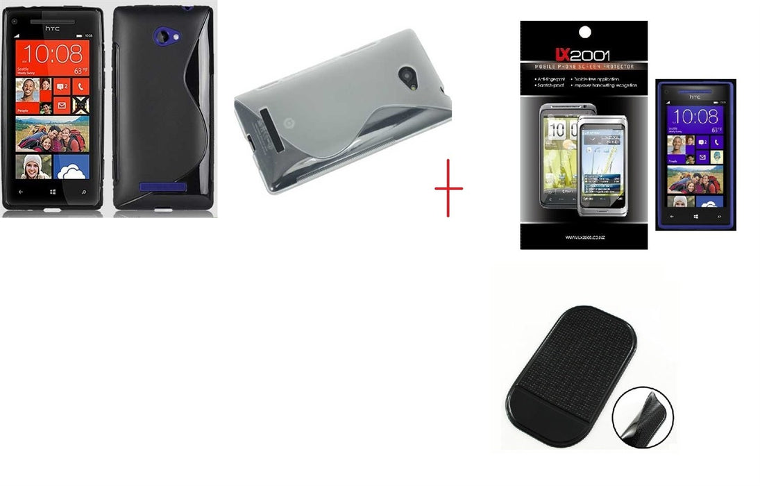 HTC 8X Case + Screen Protector + Car Mat