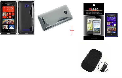 HTC 8X Case + Screen Protector + Car Mat - LX2001 - Homewares, Outdoor, Phone Accessories, Cases, Speakers, Headphones + More -