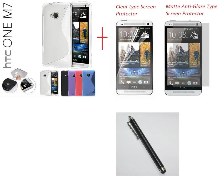 HTC ONE M7 Gel Case Screen Protector Stylus - LX2001 - Homewares, Outdoor, Phone Accessories, Cases, Speakers, Headphones + More -