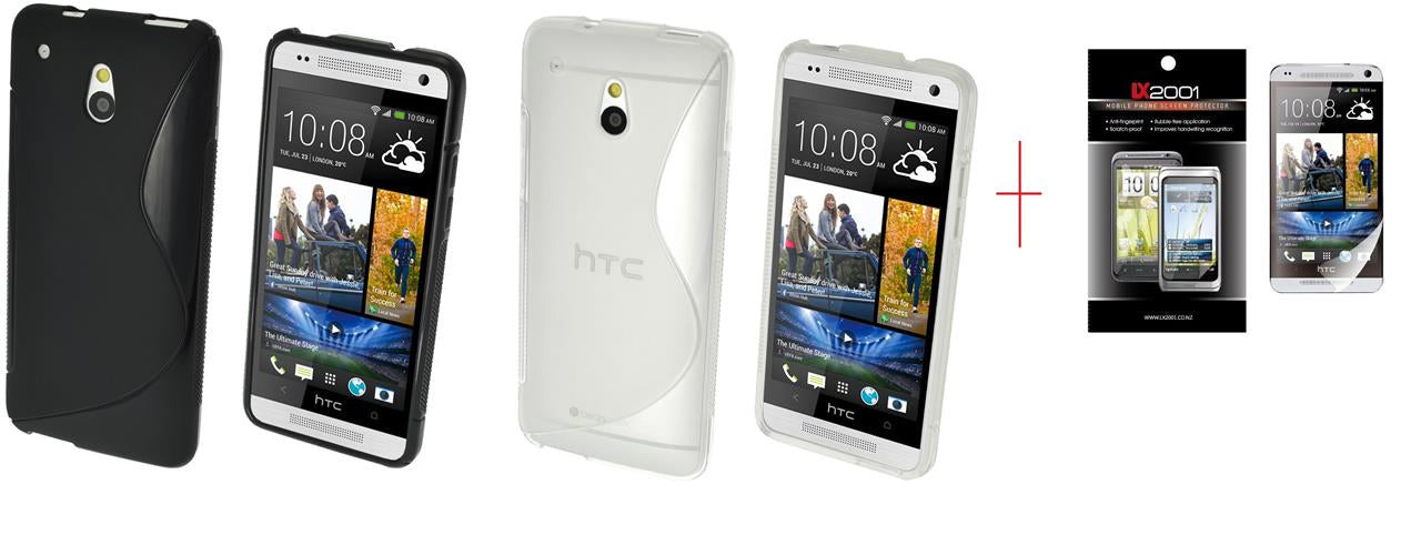 HTC One Mini Gel Case + Screen Protector