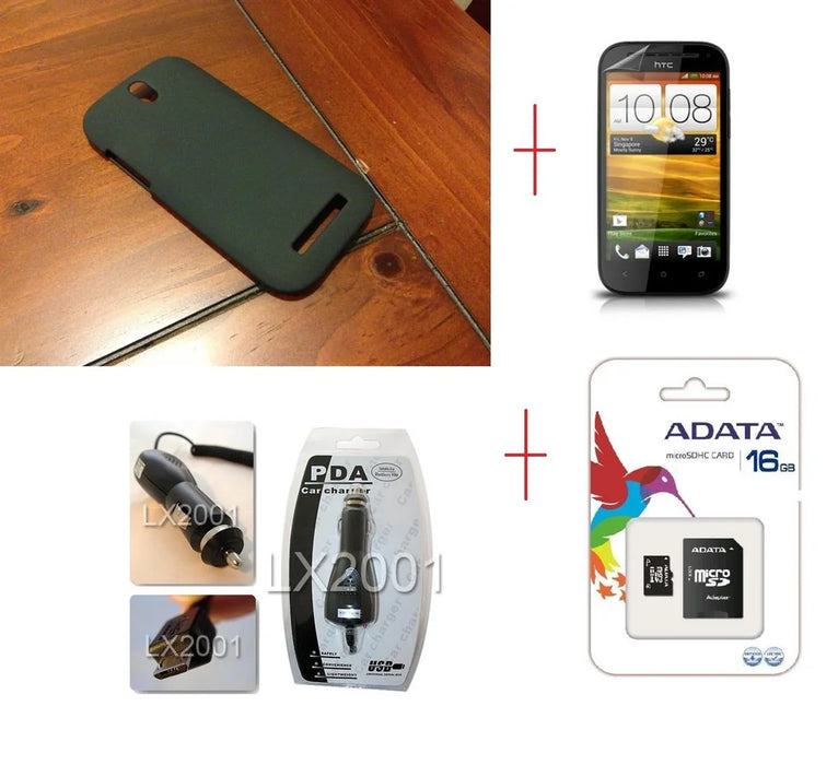 HTC One SV Hard Rubber Case 16GB MicroSD Charger - LX2001 - Homewares, Outdoor, Phone Accessories, Cases, Speakers, Headphones + More -