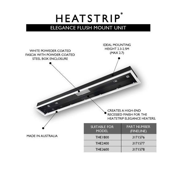 Heatstrip Heat Strip Flush Mount Enclosure For THE3600 3600W Electric Heater