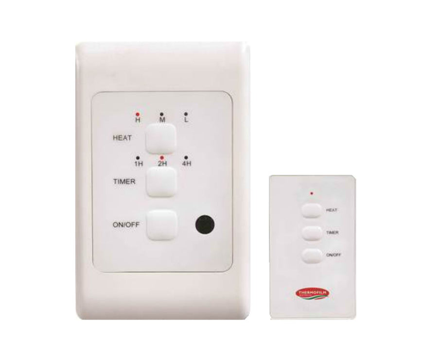 Heatstrip Heat Strip Wall Mounted Controller and Remote Control provide ON/OFF