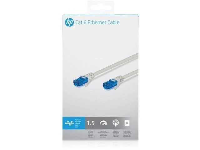 Hewlett Packard Cat6 Cat 6 Network Cable 1.5m - Grey HP-025 192018097780 - LX2001 - Homewares, Outdoor, Phone Accessories, Cases, Speakers, Headphones + More -