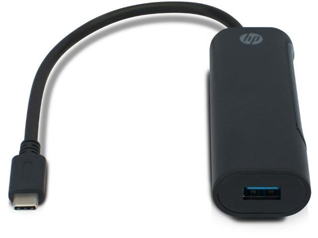 Hewlett Packard USB-C to USB-A 4 Port Hub - Black HP-021 192018097742