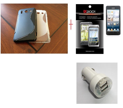 Huawei Ascend G510 Gel Case Dual USB Car Charger