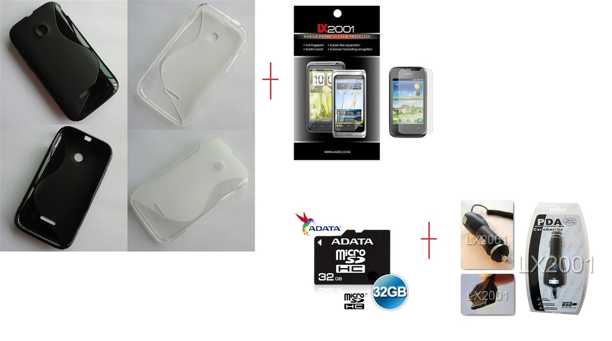 Huawei Ascend Y210 Case 32GB Car Charger Screen Protector