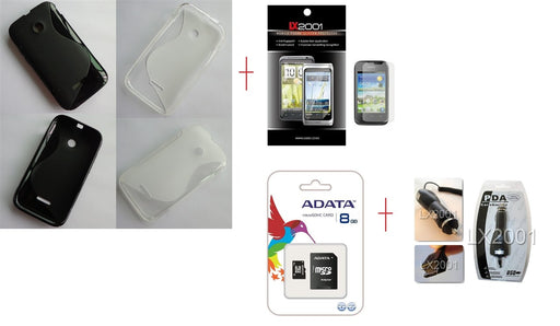 Huawei Ascend Y210 Case 8GB Car Charger Screen Protector