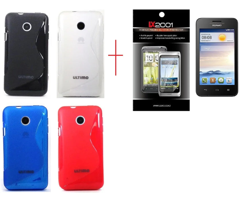Huawei Y330 Gel Case + Screen Protector - LX2001 - Homewares, Outdoor, Phone Accessories, Cases, Speakers, Headphones + More -