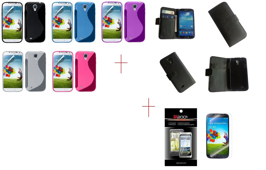 Samsung Galaxy S4 Leather Gel Case Screen Protector - LX2001 - Homewares, Outdoor, Phone Accessories, Cases, Speakers, Headphones + More -