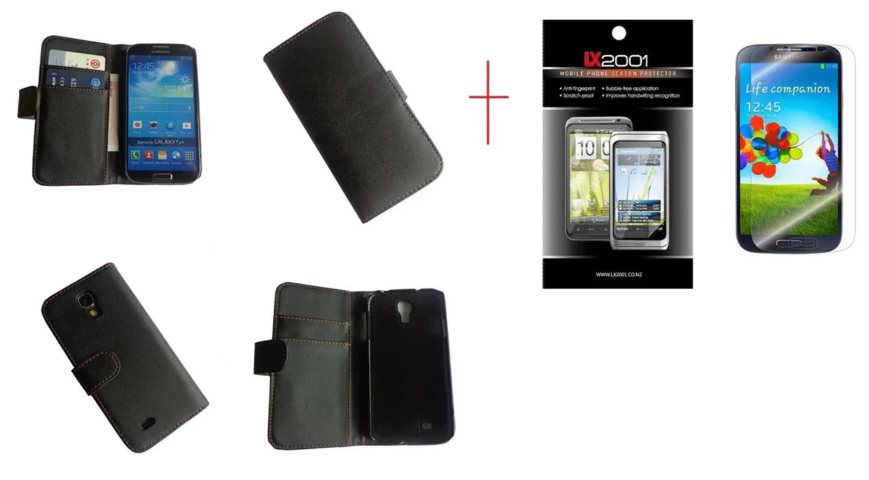 Samsung Galaxy S4 Leather Case + Screen Protector - LX2001 - Homewares, Outdoor, Phone Accessories, Cases, Speakers, Headphones + More -