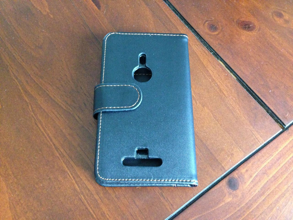 Nokia Lumia 925 Wallet Leather Case Car Kit Holder