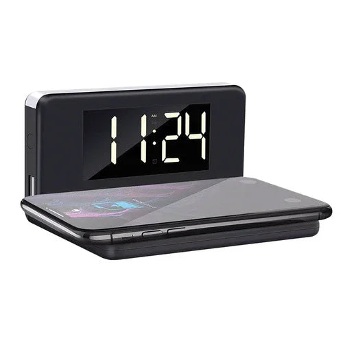 In Touch Alarm Clock with Qi Wireless Charger - Black IT-WCC3038-BK 6009707685910 - LX2001 - Homewares, Outdoor, Phone Accessories, Cases, Speakers, Headphones + More -