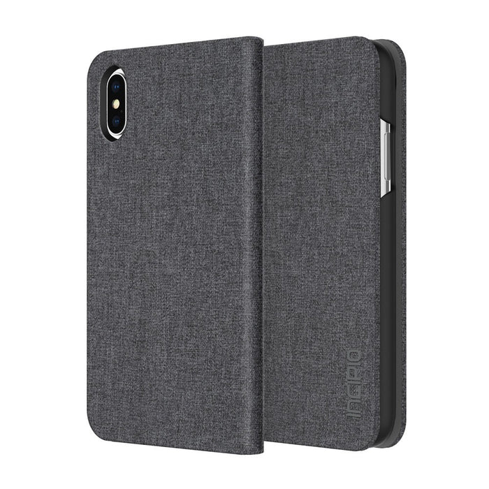 Incipio Apple iPhone X Esquire Series Folio Wallet Case - Gray Grey IPH-1650-GRY