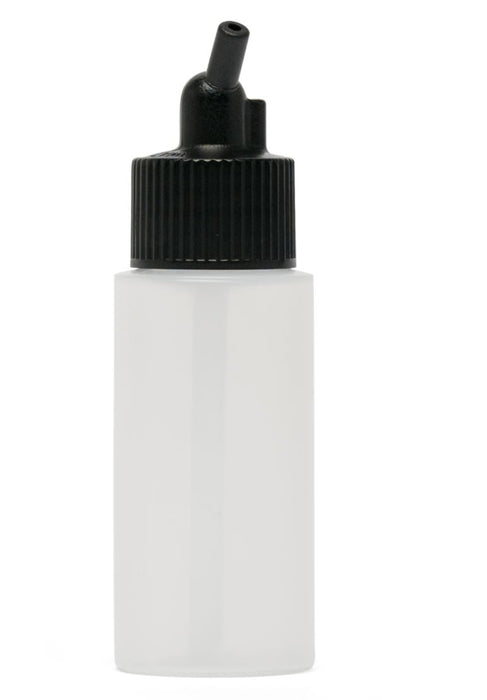 Iwata Big Mouth Airbrush Bottle 1 oz / 30 ml Cylinder With 20 mm Adaptor Cap A4701