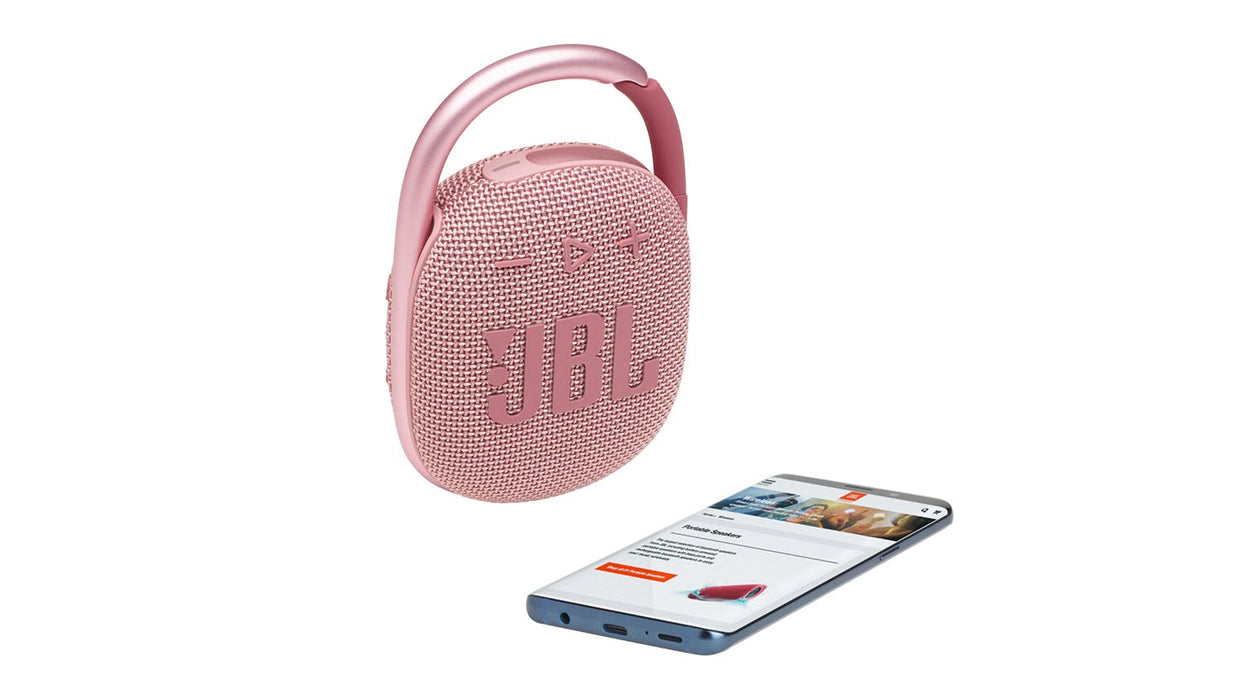 JBL Clip 4 Waterproof Portable Bluetooth Speaker - Pink JBLCLIP4PINK